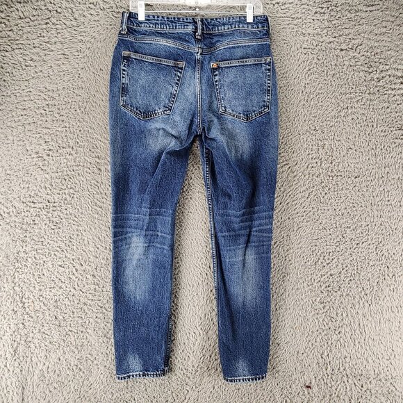 H&M Jeans Womens 30 Blue Stretch Denim Tapered Regular Fit *Read* - Picture 8 of 14